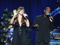 Trey Lorenz i Mariah Carey / fot. Gabriel Bouys / AFP